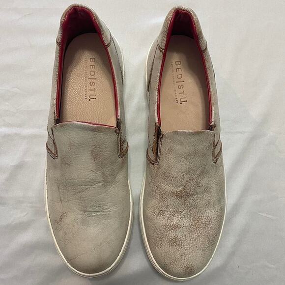 Bed|Stu Hermione Distressed Leather Sneakers- Nectar Lux Women’s 10 / Men’s 8.5 - Picture 2 of 8